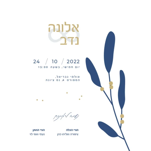 הזמנת חתונה אביגיל